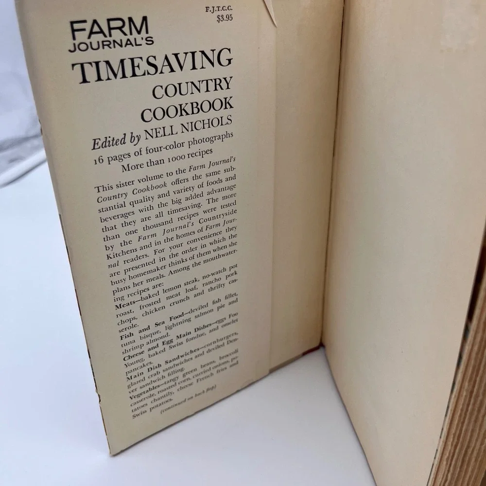 Farm Journal Timesaving Country Cookbook 1961 First Edition Nell Nichols Vintage